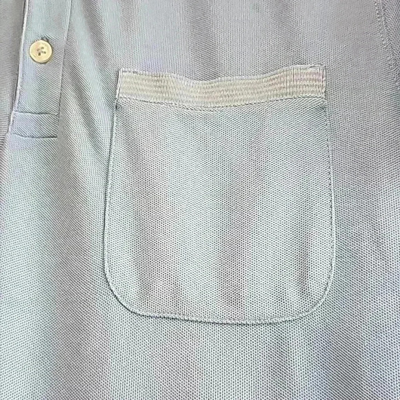 Van Heusen Never tuck light blue polo style shirt Slim fit Size L sku0128 - Picture 3 of 6